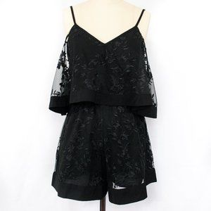 Nasty Gal | Vera & Lucy | Black Lace Romper | M